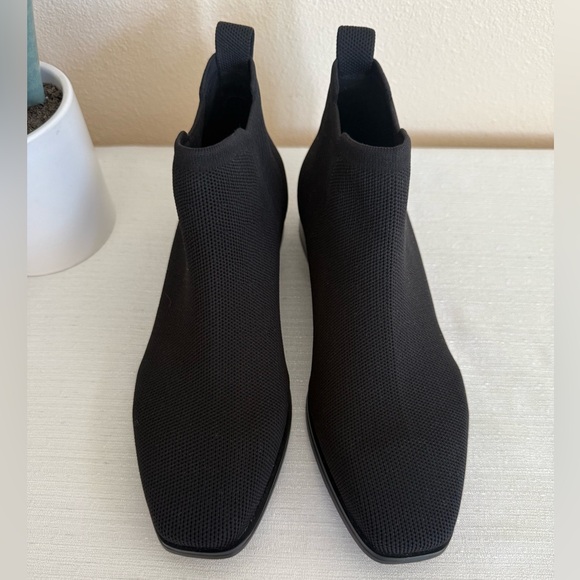 New VIVAIA Ryan Pro Squared Toe Black Knit Slip In Ankle Booties EU39.5 US 8.5 - Picture 2 of 14